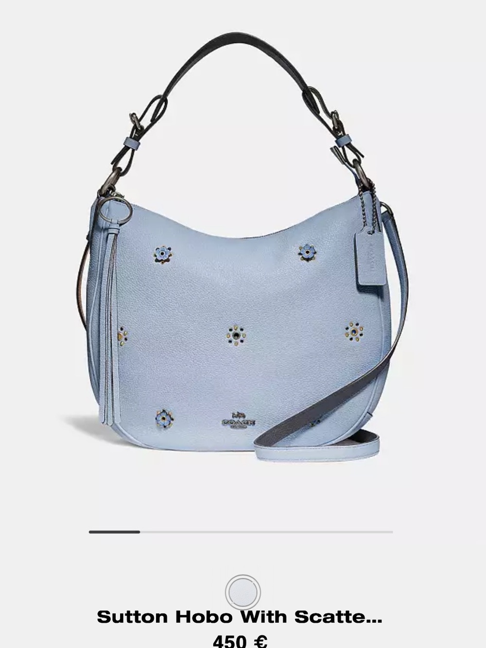 Coach Sutton Hobo in Light Blue